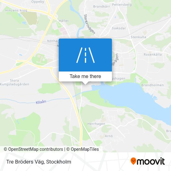 Tre Bröders Väg map