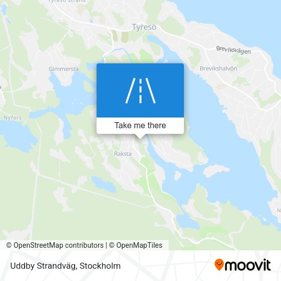 Uddby Strandväg map