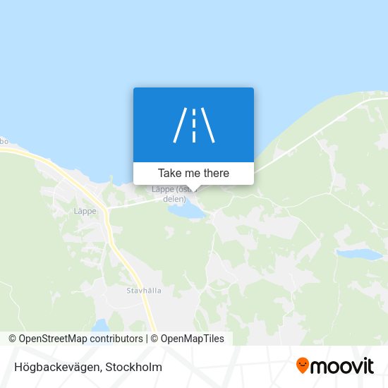 Högbackevägen map
