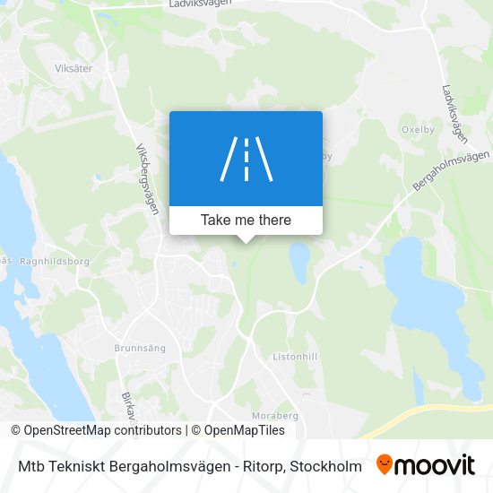 Mtb Tekniskt Bergaholmsvägen - Ritorp map