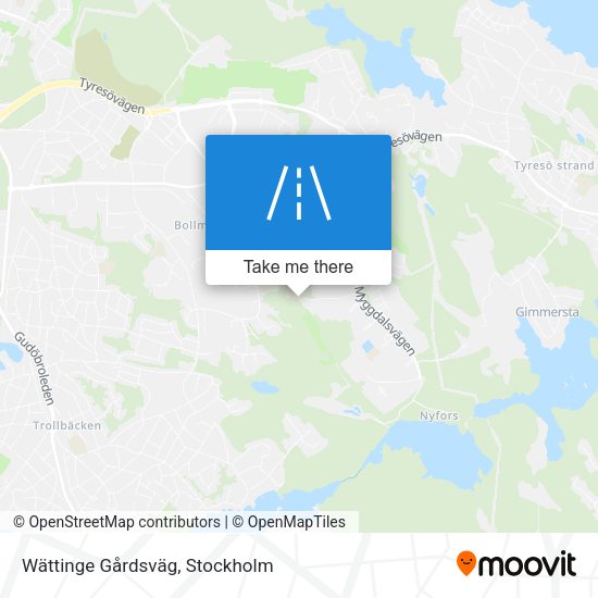 Wättinge Gårdsväg map