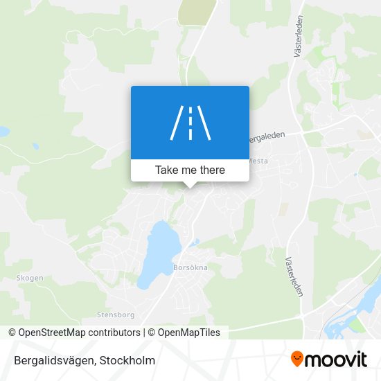 Bergalidsvägen map