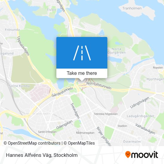 Hannes Alfvéns Väg map