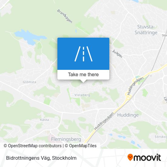 Bidrottningens Väg map