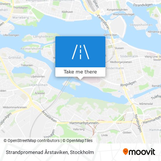 Strandpromenad Årstaviken map