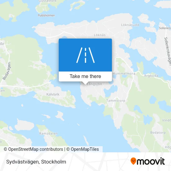 Sydvästvägen map