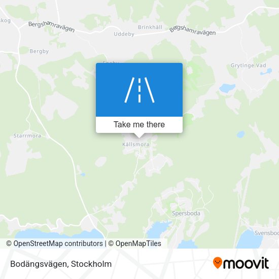Bodängsvägen map