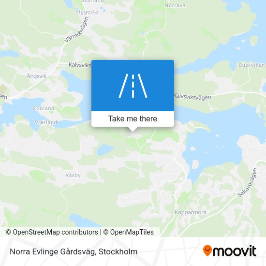 Norra Evlinge Gårdsväg map