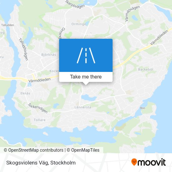 Skogsviolens Väg map