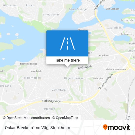 Oskar Bæckströms Väg map