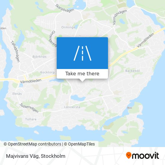 Majvivans Väg map