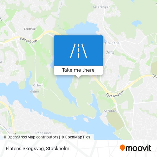 Flatens Skogsväg map