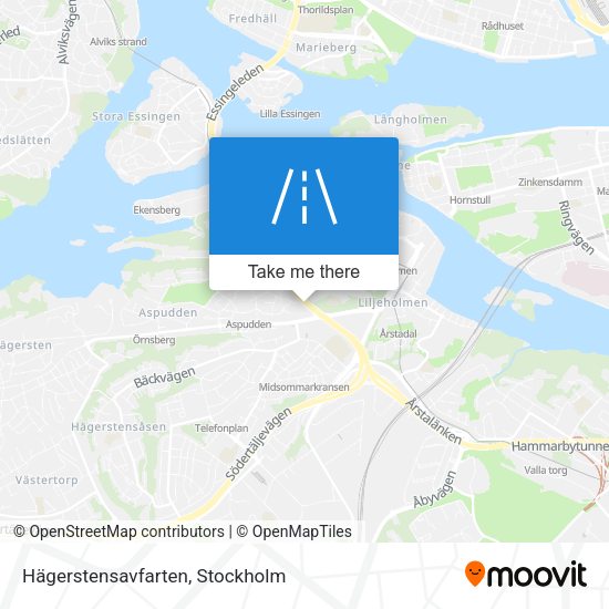 Hägerstensavfarten map