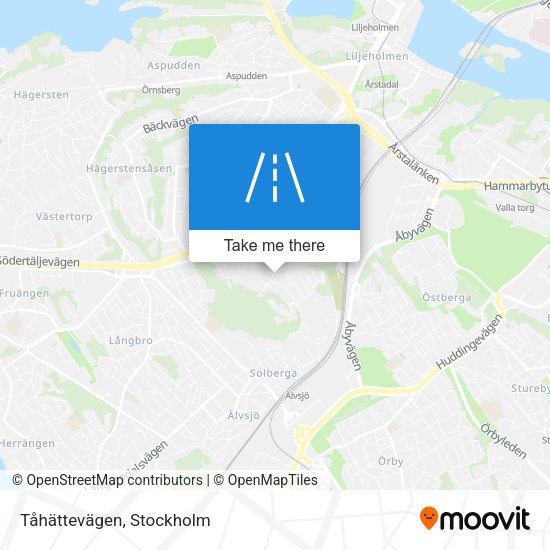 Tåhättevägen map