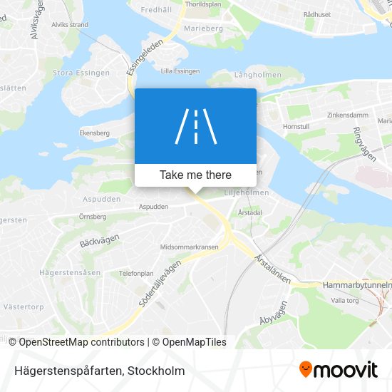 Hägerstenspåfarten map