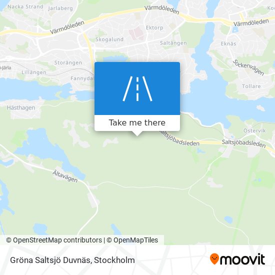 Gröna Saltsjö Duvnäs map