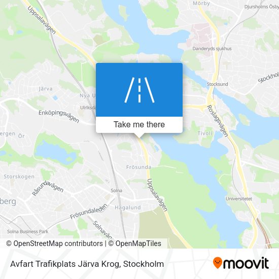 Avfart Trafikplats Järva Krog map