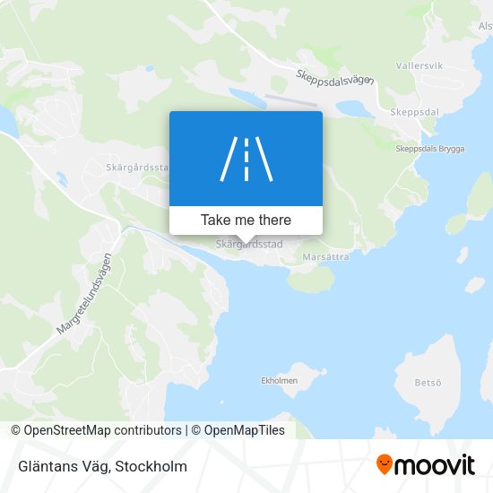 Gläntans Väg map