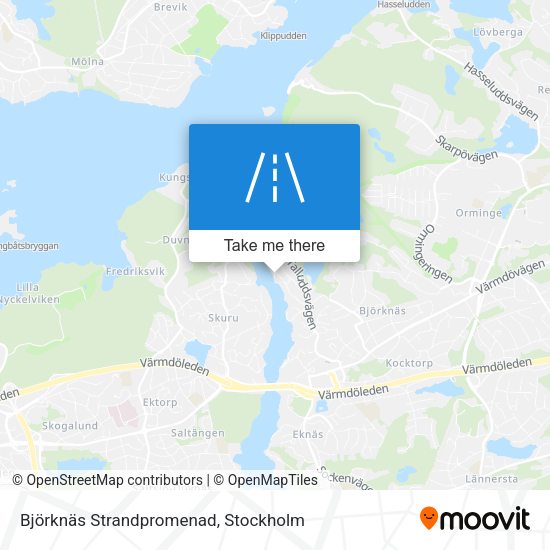 Björknäs Strandpromenad map