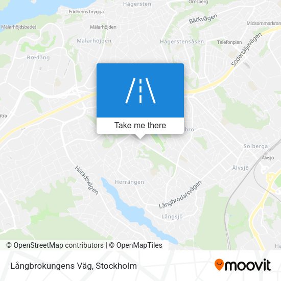 Långbrokungens Väg map