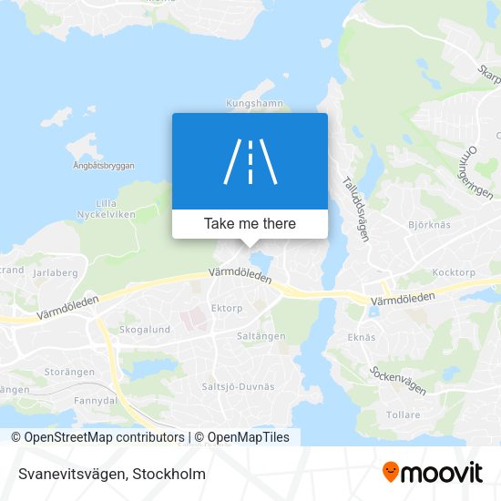 Svanevitsvägen map