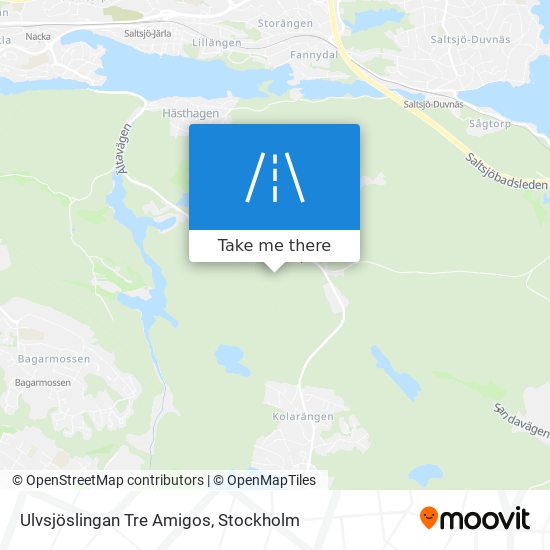 Ulvsjöslingan Tre Amigos map