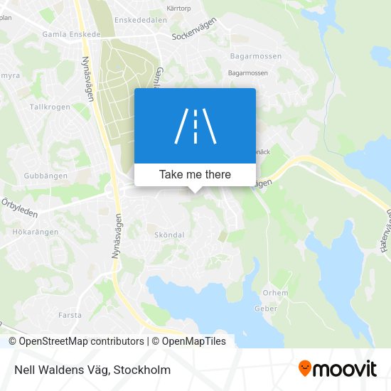 Nell Waldens Väg map