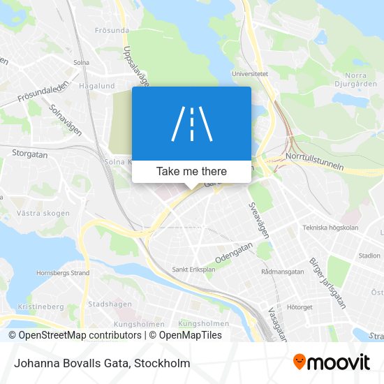 Johanna Bovalls Gata map