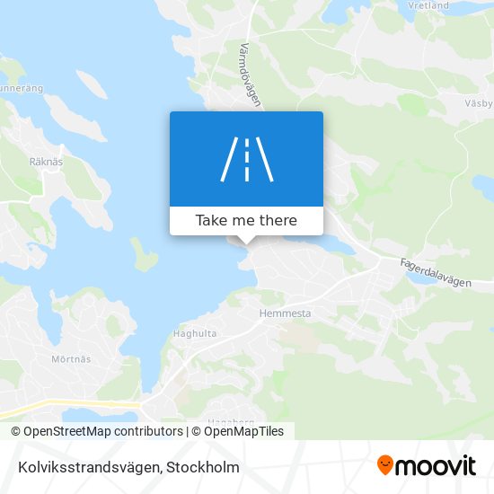 Kolviksstrandsvägen map