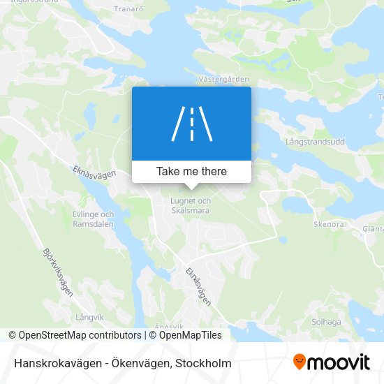 Hanskrokavägen - Ökenvägen map