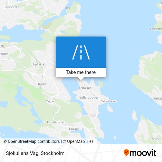 Sjökullens Väg map