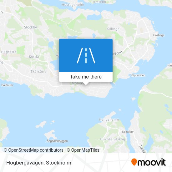 Högbergavägen map
