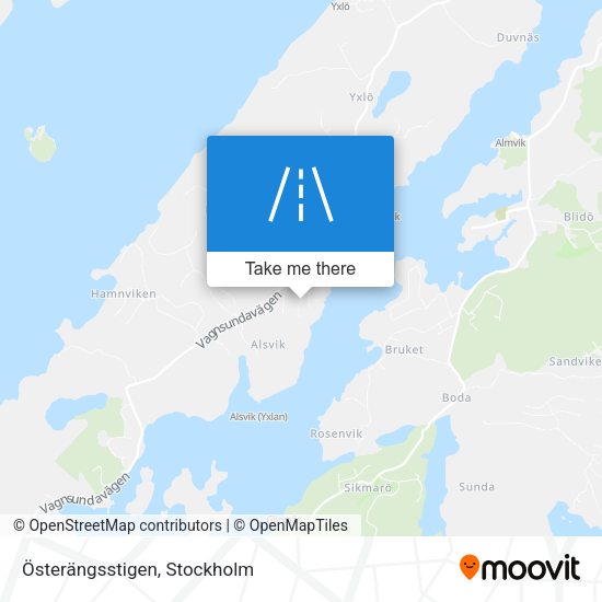 Österängsstigen map