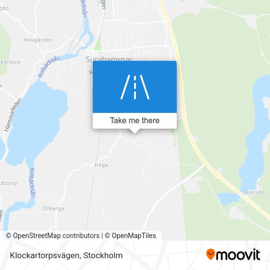 Klockartorpsvägen map