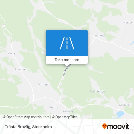 Trästa Broväg map