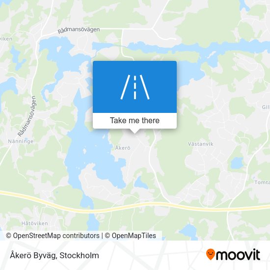 Åkerö Byväg map
