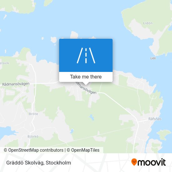 Gräddö Skolväg map