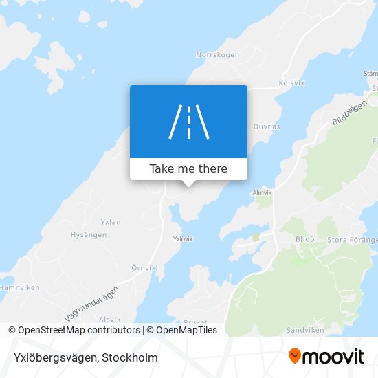 Yxlöbergsvägen map