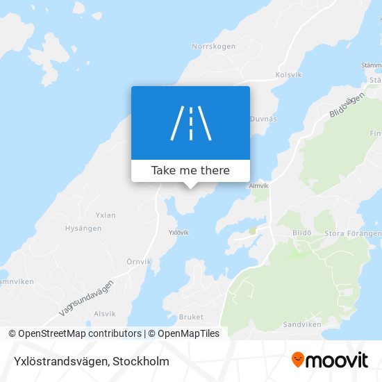 Yxlöstrandsvägen map