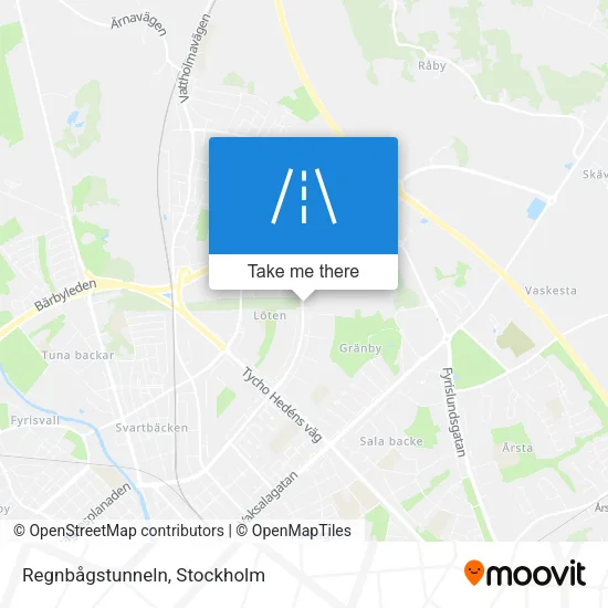 Regnbågstunneln map