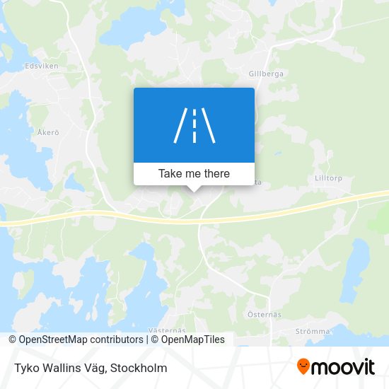 Tyko Wallins Väg map