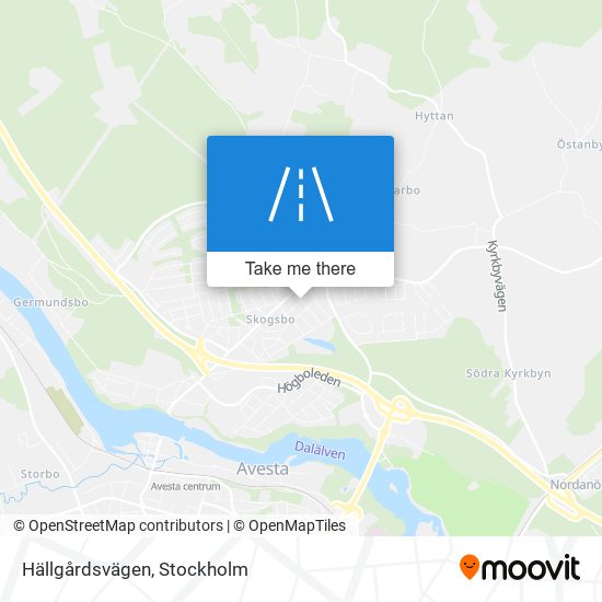 Hällgårdsvägen map