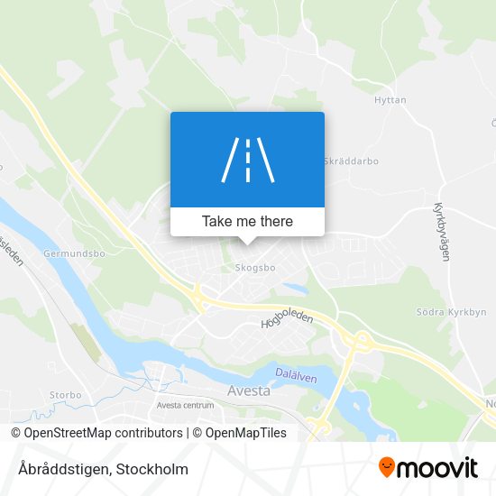 Åbråddstigen map
