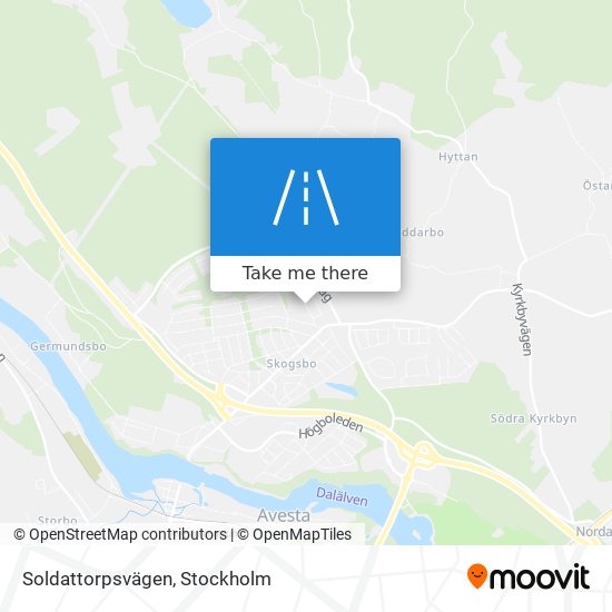 Soldattorpsvägen map