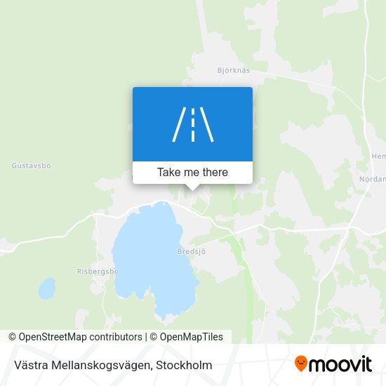 Västra Mellanskogsvägen map