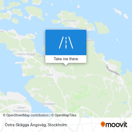 Östra Skägga Ängsväg map