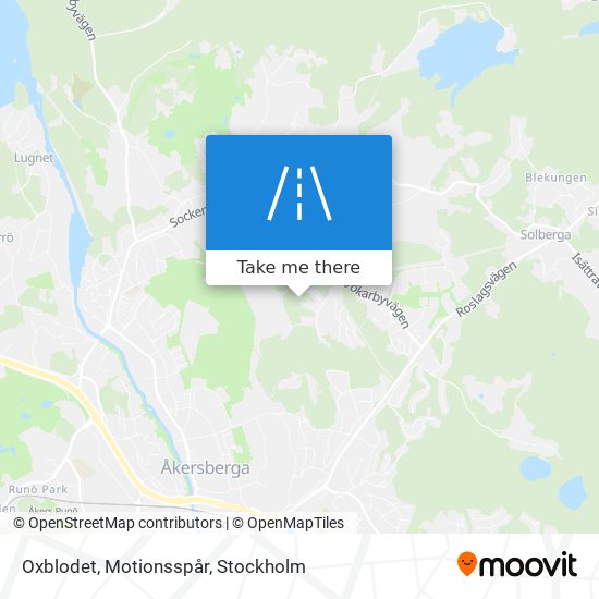 Oxblodet, Motionsspår map