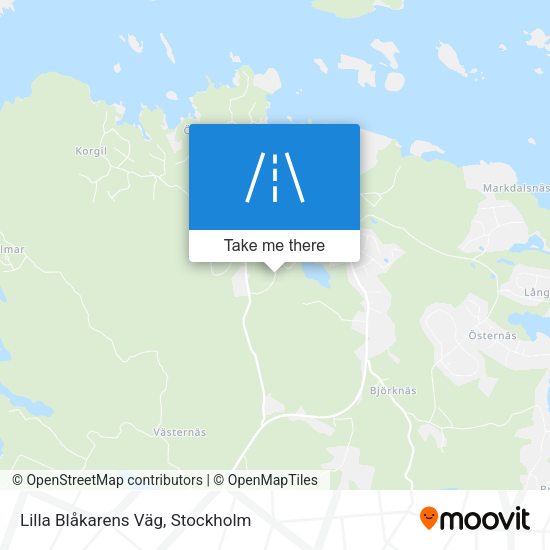Lilla Blåkarens Väg map