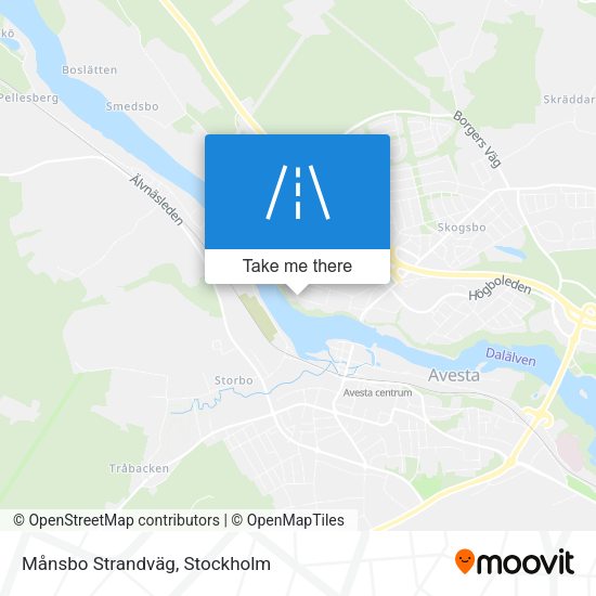 Månsbo Strandväg map