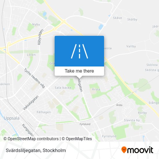 Svärdsliljegatan map